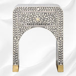 Front Look Alice Bone Inlay Bedside Grey modern style