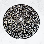 Buy the Bird Mother of Pearl Inlay Coffee Table in Black 2