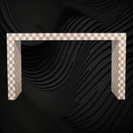 Bone Inlay Checkerboard Console Almond 3