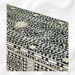 Bone Inlay Floral 3 Drawer Chest Black 6