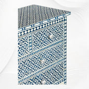 Navy Blue Bone Inlay Arctic Chest Of 7 Drawers 4