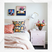 Bone Inlay Bedside Table for bedroom