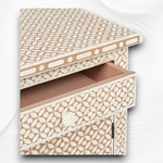 Bone Inlay Bedside Table for home