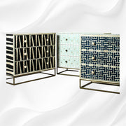 Tetris Bone Inlay 3 Drawer Dresser Indigo 3