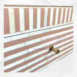 Bone Inlay Waterfall 2 Drawers Console Peach 4