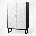 Caroline Mother of Pearl Inlay Bar Cabinet Black 5