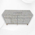 Chevron Bone Inlay Buffet Black 6