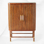 Deluxe Tamboured Bar Cabinet Brown 2