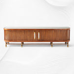 Deluxe Tamboured Media Cabinet Brown 2