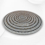 Diamond MOP Inlay Round Dining Table Black 2