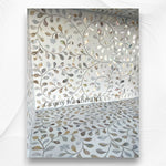 Floral Mother of Pearl Inlay Book Shelf White 3