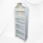 Floral Mother of Pearl Inlay Book Shelf White 4