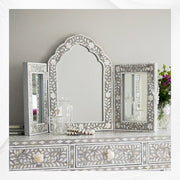 Floral Mother of Pearl Inlay Vanity Combo Grey 2