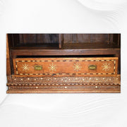 Flower Vintage Anglo Indian Bone Inlay Wardrobe Natural