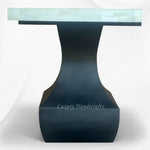 Geometric Bone Inlay Round Dining Table Black 3