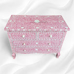 Grace Bone Inlay 4 Drawer Dresser Pink 3