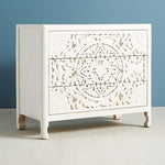 Luxury Handcarved Lombok 3 Drawer Dresser White 2