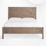 Handcarved Ornithology Bed Brown 4
