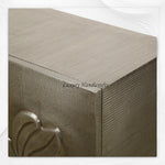 Hibiscus Embossed White Metal Sideboard 6