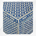 Joy Blue Bone Inlay Geometric 3 Drawer Console 3