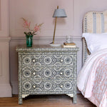 Kaleidoscope Bone Inlay Chest of 3 Drawers Black 1