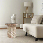 Kanta Marble Side Table Fantasy Brown