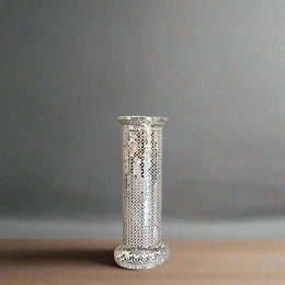 Lara Thikri Glass Inlay Accent Table White 1