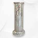 Lara Thikri Glass Inlay Accent Table White 3