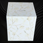 Lola Bone Inlay Square Side Table White 5