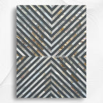 MOP Inlay Coffee Table Diamond Stripe Grey 4