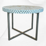 MOP Inlay Coffee Table Diamond Stripe Grey 6