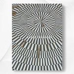 MOP Inlay Illusion Stripe Center Table Grey 4