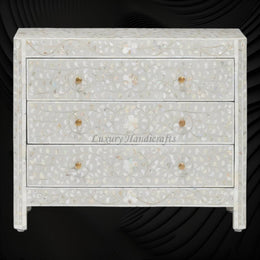 MOP Inlay Edge Floral Dresser Grey 1