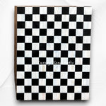 MOP Inlay Checkerboard Bedside Black 3
