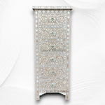 MOP Inlay Floral 6 Drawer Tallboy Chest Pink Chocolate 5