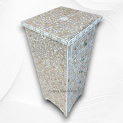 MOP Inlay Floral 6 Drawer Tallboy Chest Pink Chocolate 2