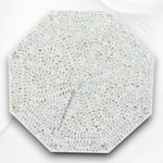 MOP Inlay Floral Octagonal Coffee Table White 4