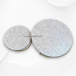 MOP Inlay Nesting Table Set Floral White 3