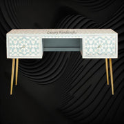 Moroccan Bone Inlay Desk Green 1