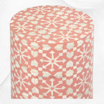 Moroccan Bone Inlay Round Side Table Orange 1