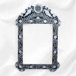 Black Mother Of Pearl Inlaid Parrot Mirror