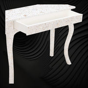 Mother Of Pearl Inlay 1 Drawer French Style Console White 1