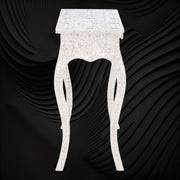 Mother Of Pearl Inlay 1 Drawer French Style Console White 3