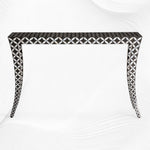 Mother Of Pearl Curved Leg Console Geometric Black 2