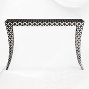 Mother Of Pearl Curved Leg Console Geometric Black 2