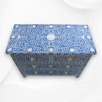 Mother Of Pearl Inlay Floral Chest Of Four Drawers Blue 1