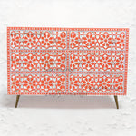 MOP Inlay Moroccan 6 Drawer Chest Orange 4