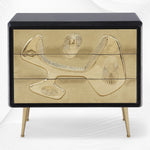 Music 3 Drawer Brass Chest 5
