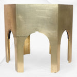 Naomi Brass Embossed Octagonal Large Side Table 1