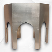 Naomi Nickel Embossed Octagonal Large Side Table 4